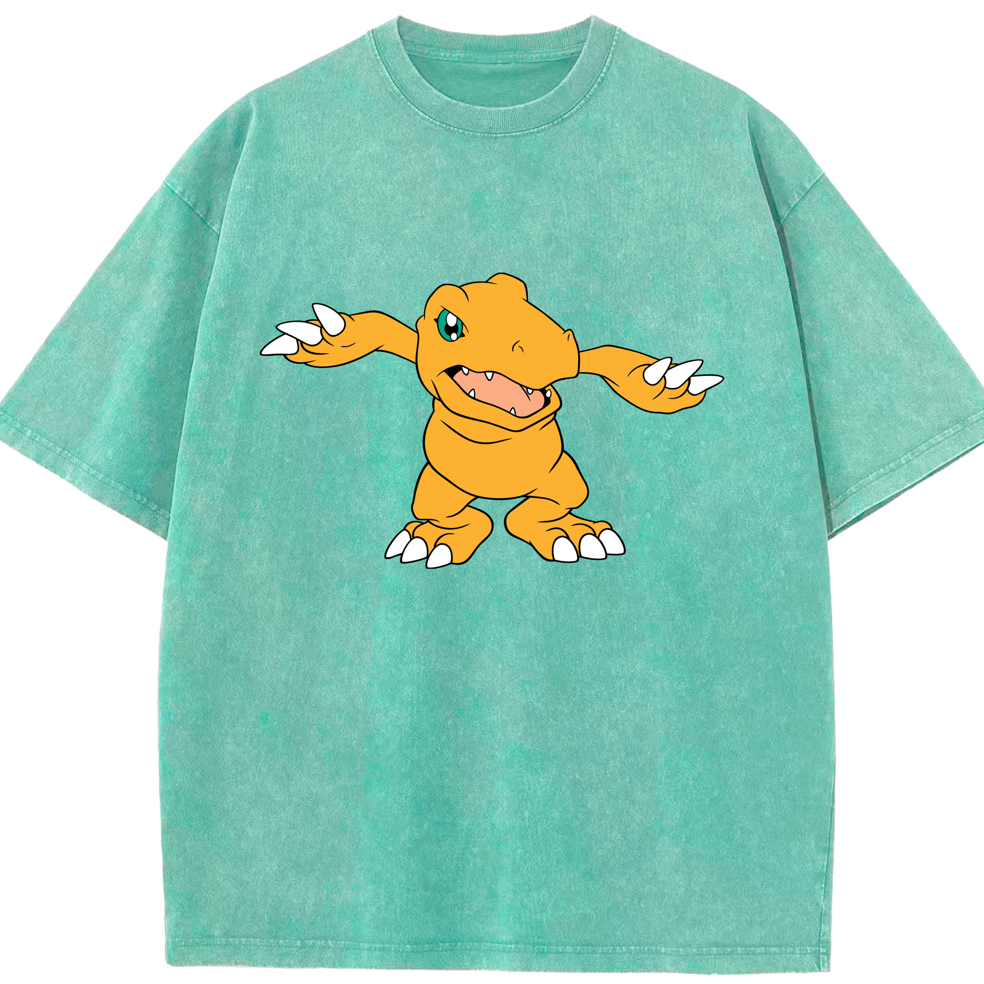 （画像用） Digimon デジタルモンスター/デジモン 綿100% ヴィンテージ風 半袖Tシャツ（フロントプリント）